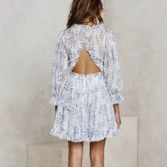 NWT BOHEMIAN FLORAL PRINTS LONG SLEEVE BEACH VACATION CHURCH DRESS SIZE: S-L - Picture 10 of 10